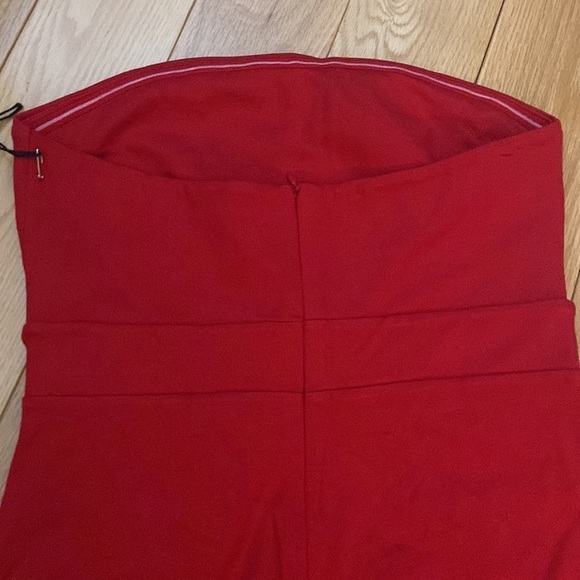 NWT Susana Monaco Angled Slit Button Dress, red, sz 4, sold for $211 on Revolve - Picture 5 of 8